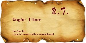 Ungár Tibor névjegykártya