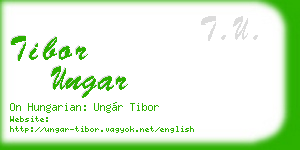 tibor ungar business card